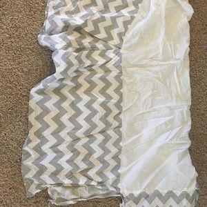 Pottery Barn Chevron crib bed skirt